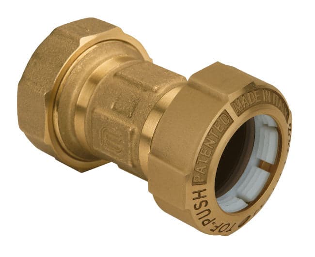 Raccordo Dritto In Ottone Doppio Tof-Push Ø20 Effebi S.P.A.