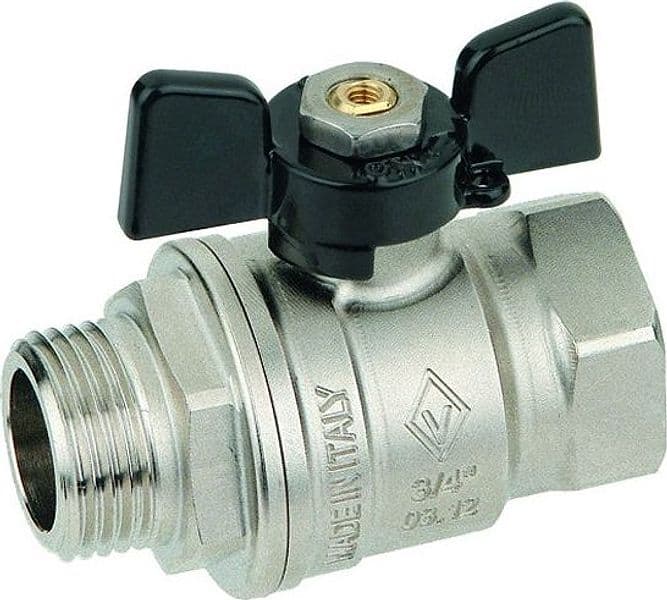 Valvola Arresto a Sfera in Ottone con Farfalla Valvosanitaria B9173 4