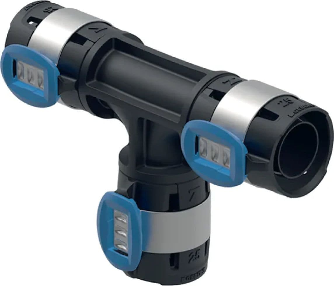Raccordo Tee Flowfit Uguale per Multistrato Pressare Ø 25 su 25 25 Geberit