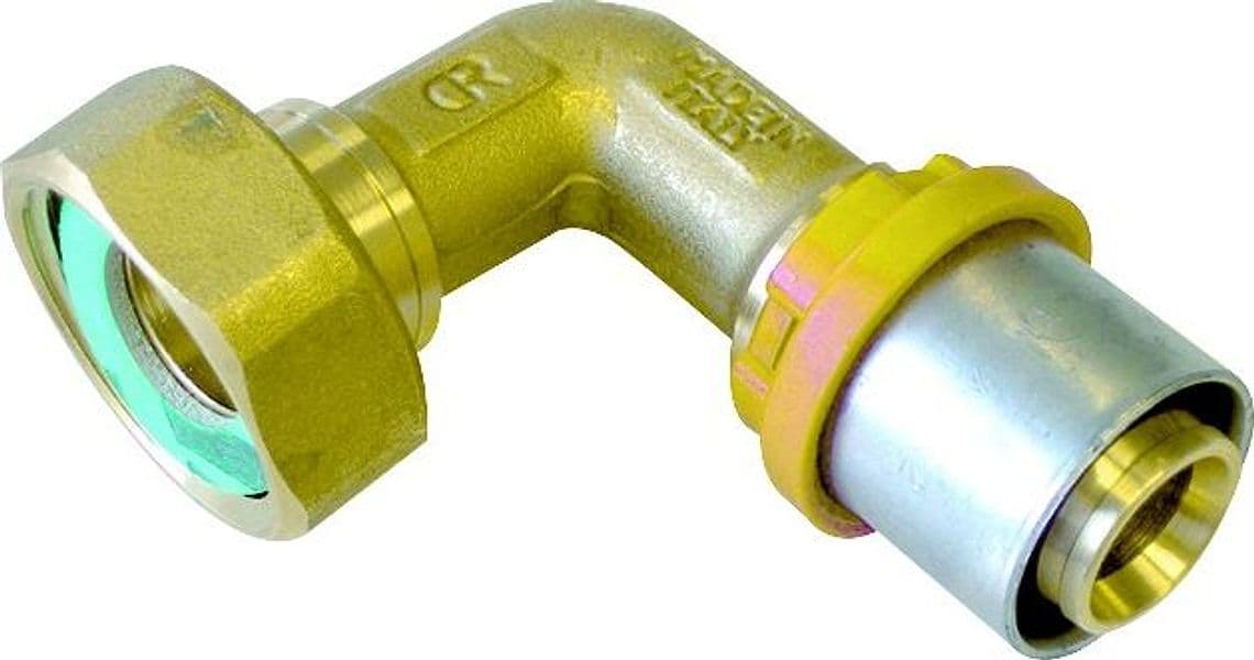 Raccordo Curvo con Girello e Guarnizione Piana per Tubo Tiemme Raccorderie