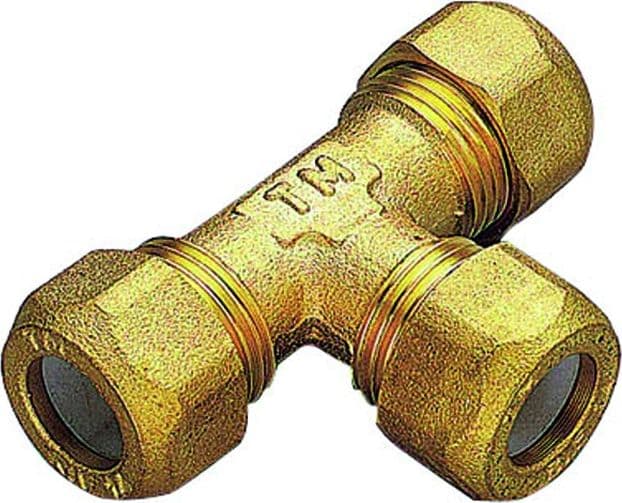 Raccordo Tee Intermedio con Ogiva in Ptfe per Tubo Rame Tiemme 2073 418