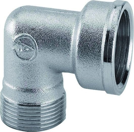 Raccordo Curvo Femmina in Ottone Cromato 1/2 Maschio 24 x 19 Arteclima