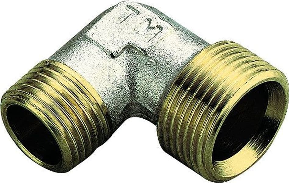 Raccordo Curvo Maschio in Ottone Giallo Waterblock Gn 3/4 Tiemme