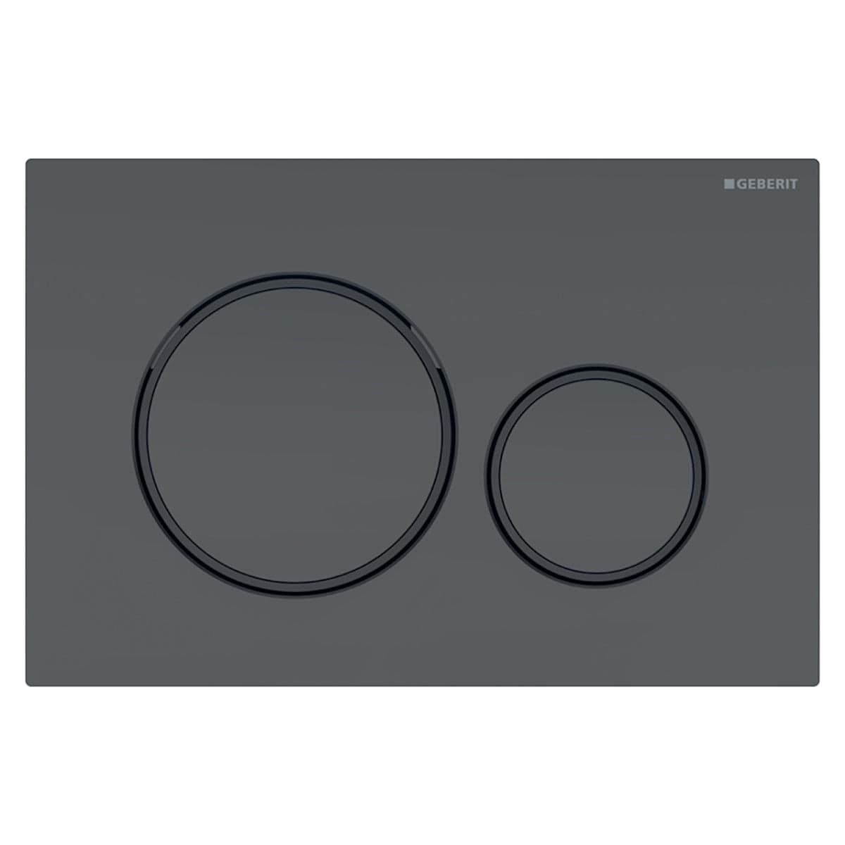 Placca 2 Tasti Modello Sigma 20 Nero Opaco/Nero/Nero Opaco Geberit