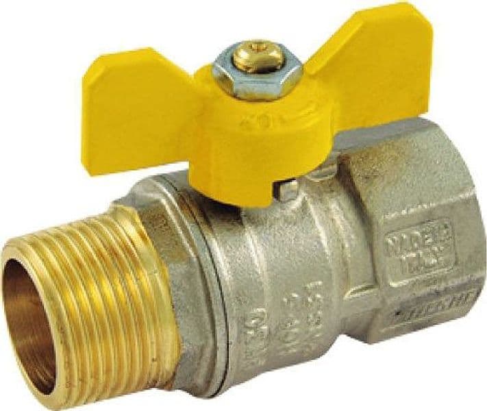Valvola Arresto a Sfera in Ottone con Farfalla per Gas Tiemme 2371G0711 4