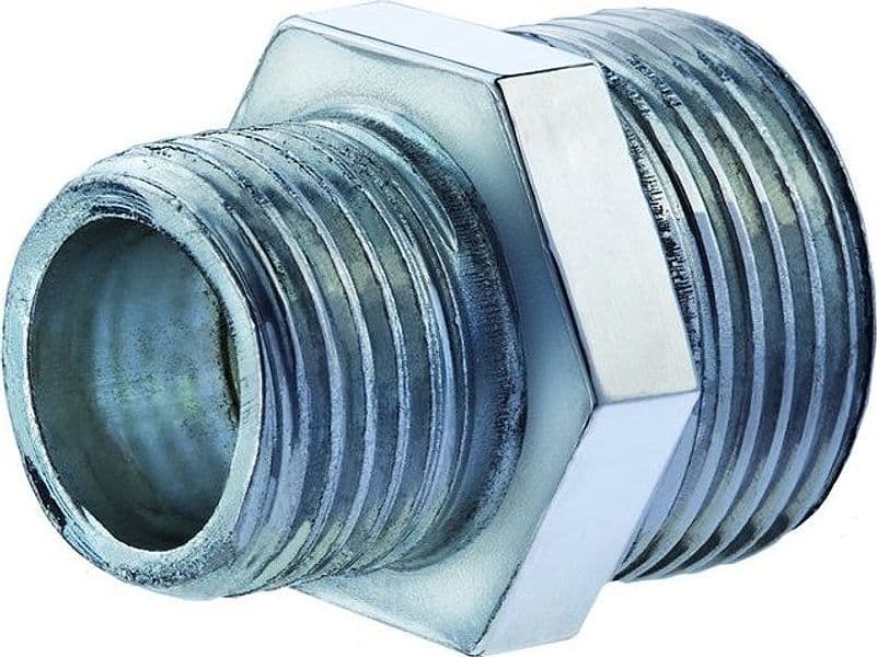 Raccordo Diritto Ridotto Doppio Maschio Rm Raccorderie Metalliche