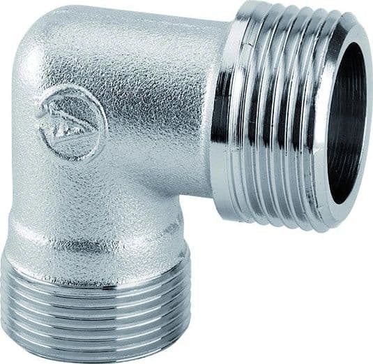 Raccordo Curvo Maschio Ottone Cromato 3/4 Ø 22 C Kit Rame M 24 x 19