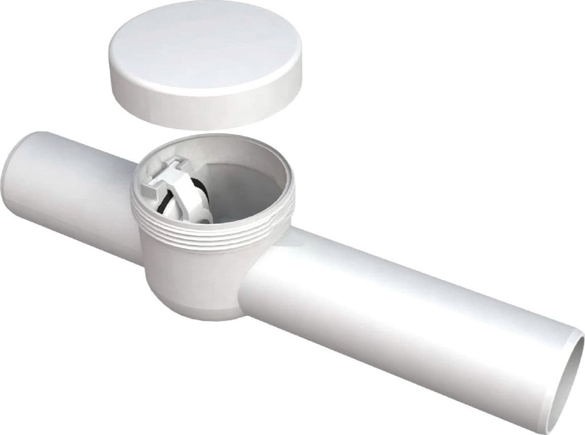 Valvola Antiriflusso Orizzontale Doppio Maschio Bonomini ABS Bianco Ø 40 mm