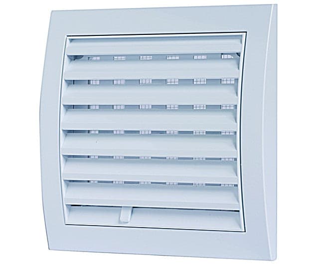 Griglia Quadra Con Rete In Abs Bianca 190X190 Mm - Imbocco Ø125 Vecam-Co S.P.A