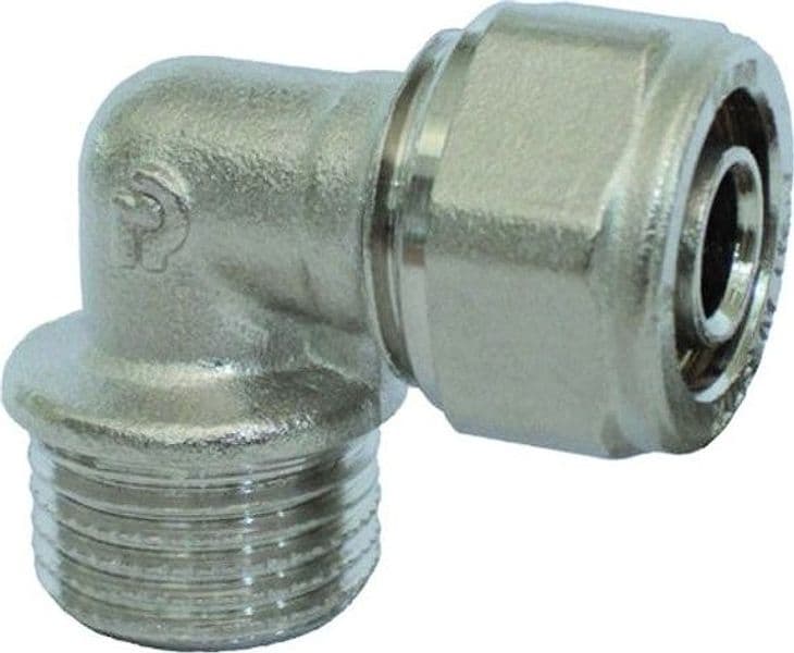 Raccordo Curvo Maschio per Tubo Multistrato Completo Rinaldi & Pettinaroli