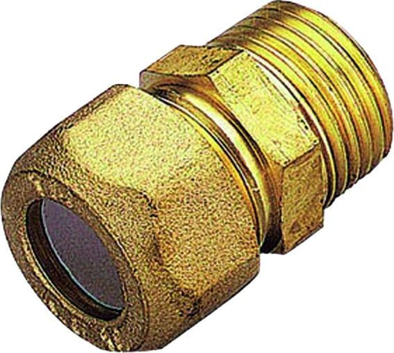 Raccordo Diritto Maschio con Ogiva in Ptfe per Tubo Rame Tiemme Raccorderie