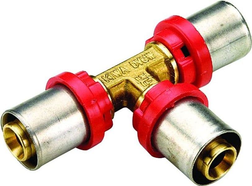 Raccordo Tee Intermedio Ridotto per Tubo Multistrato Tiemme Raccorderie