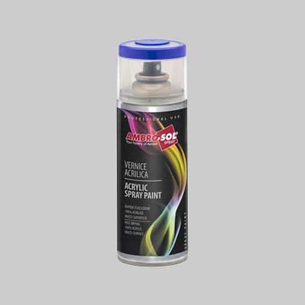 Bomboletta Spray Acrilico Universale 400 ml Bianco Lucido Ambrosol 6 Pezzi