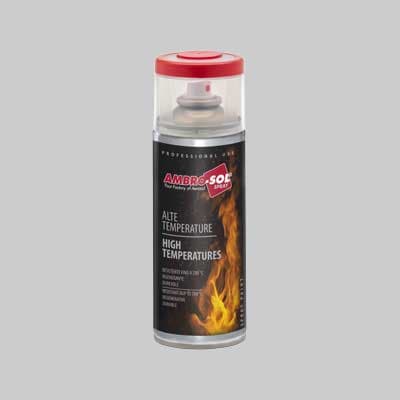 Smalto Spray Alte Temperature 400 ml Ambrosol Rosso Freni 6 Pezzi