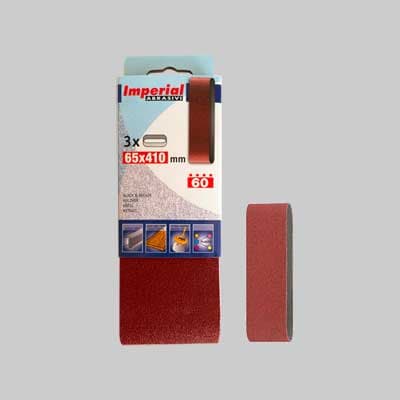 Nastro Abrasivo 65X410 Mm Grana 60 - 3 Pezzi - Imperial Abrasivi