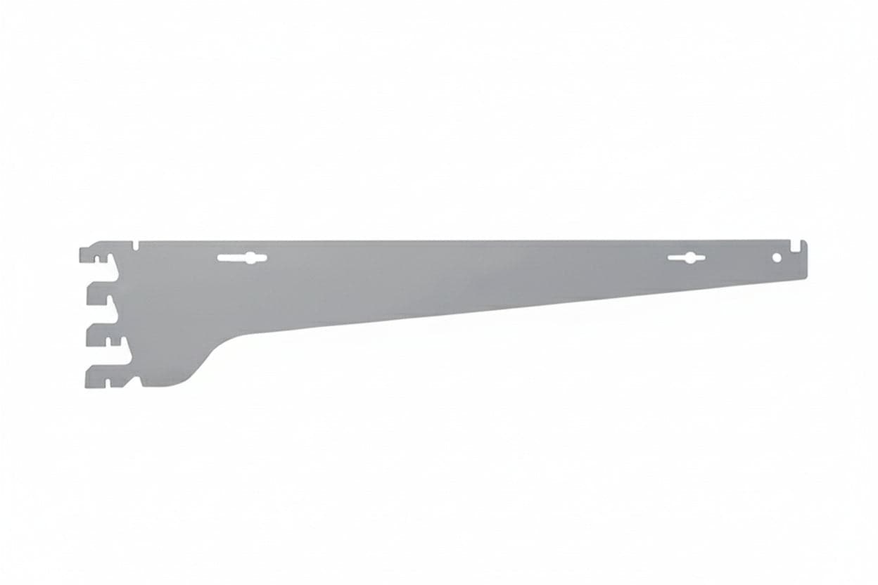 MENSOLA 4 GANCI INCLINABILE 13  ° PASSO 25 4A VERNICIATA GRIGIO RAL 7035  mm.400 portata kg.90 a coppia