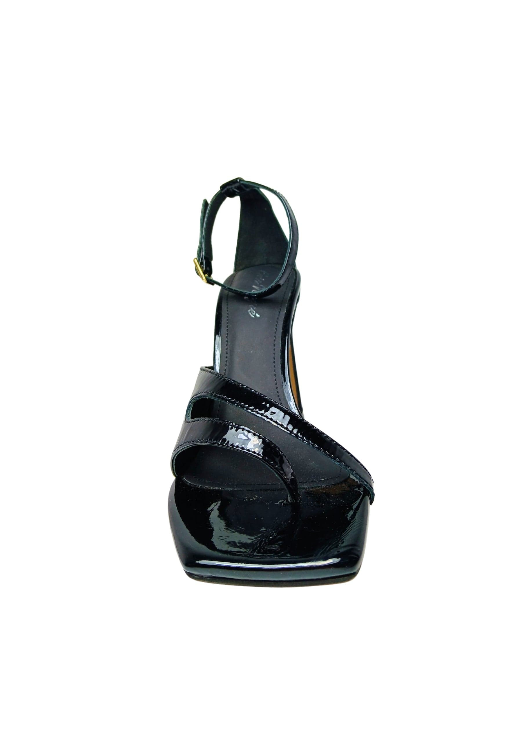 CRIS VERGRE' Scarpe Donna Cris Vergre Sandalo nero con tacco scultura. Chiusura con cinturino. da donna in Sandali moda Drestige - Casamassima, commercioVirtuoso.it