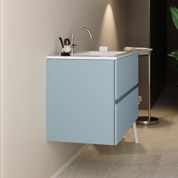 Mobile Bagno Sospeso Modello Sophia 80Cm Base Sospesa -Lavabo - Cashmere -Specchio Escluso Mobo in Mobiletti con lavabo BricoGo - Marano di Napoli, commercioVirtuoso.it