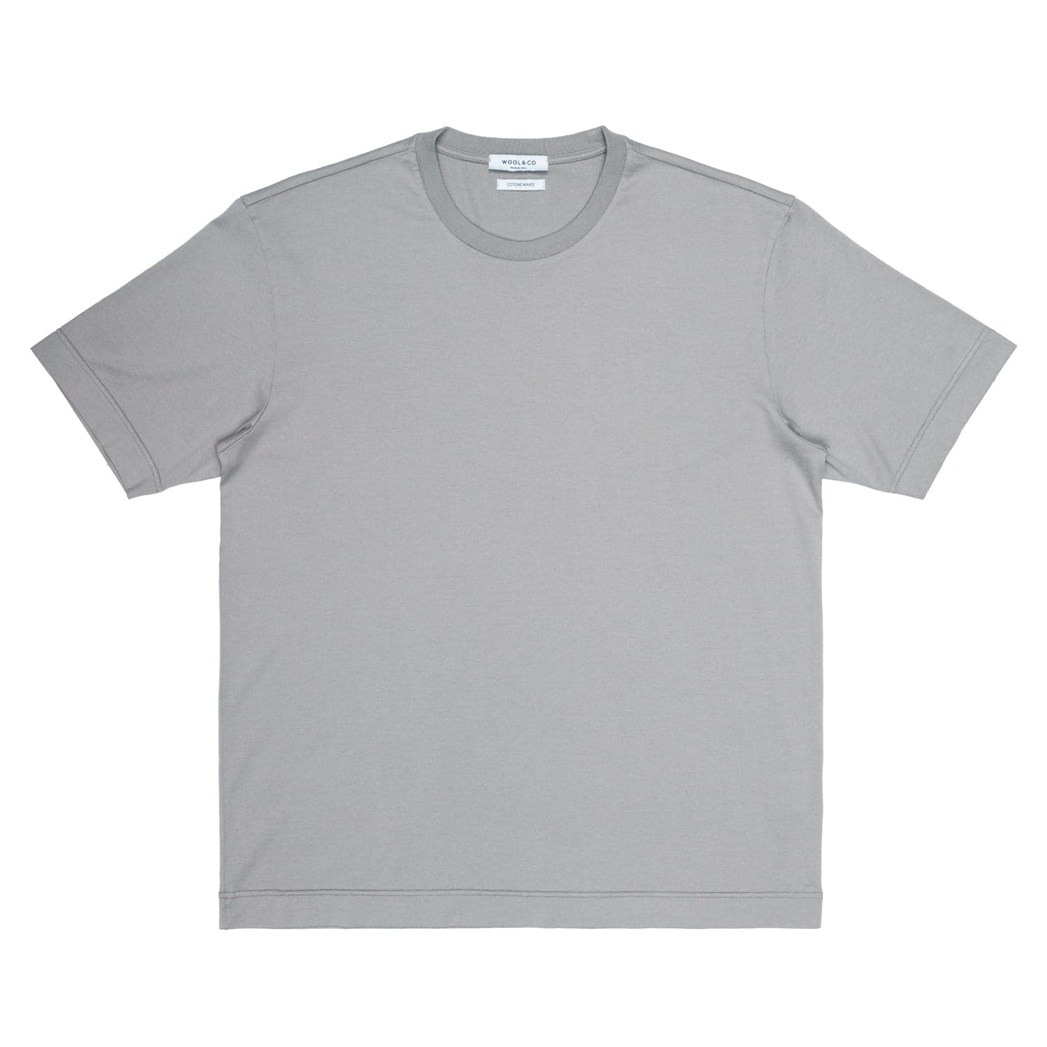 WOOL &amp; CO T-shirt Uomo Wool &amp; Co Paricollo Cotone Mako Ferro MM da uomo in T-shirt Drestige - Casamassima, commercioVirtuoso.it