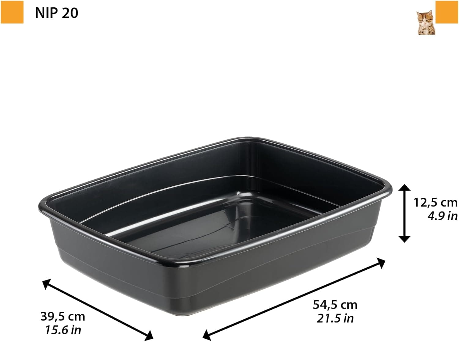 Toilette Aperta Per Cani E Gatti Nip 20 In Plastica Riciclata 54,5X39,5X12,5 Cm Colori Assortiti Ferplast in Contenitori per lettiere e cassette igieniche BricoGo - Marano di Napoli, commercioVirtuoso.it