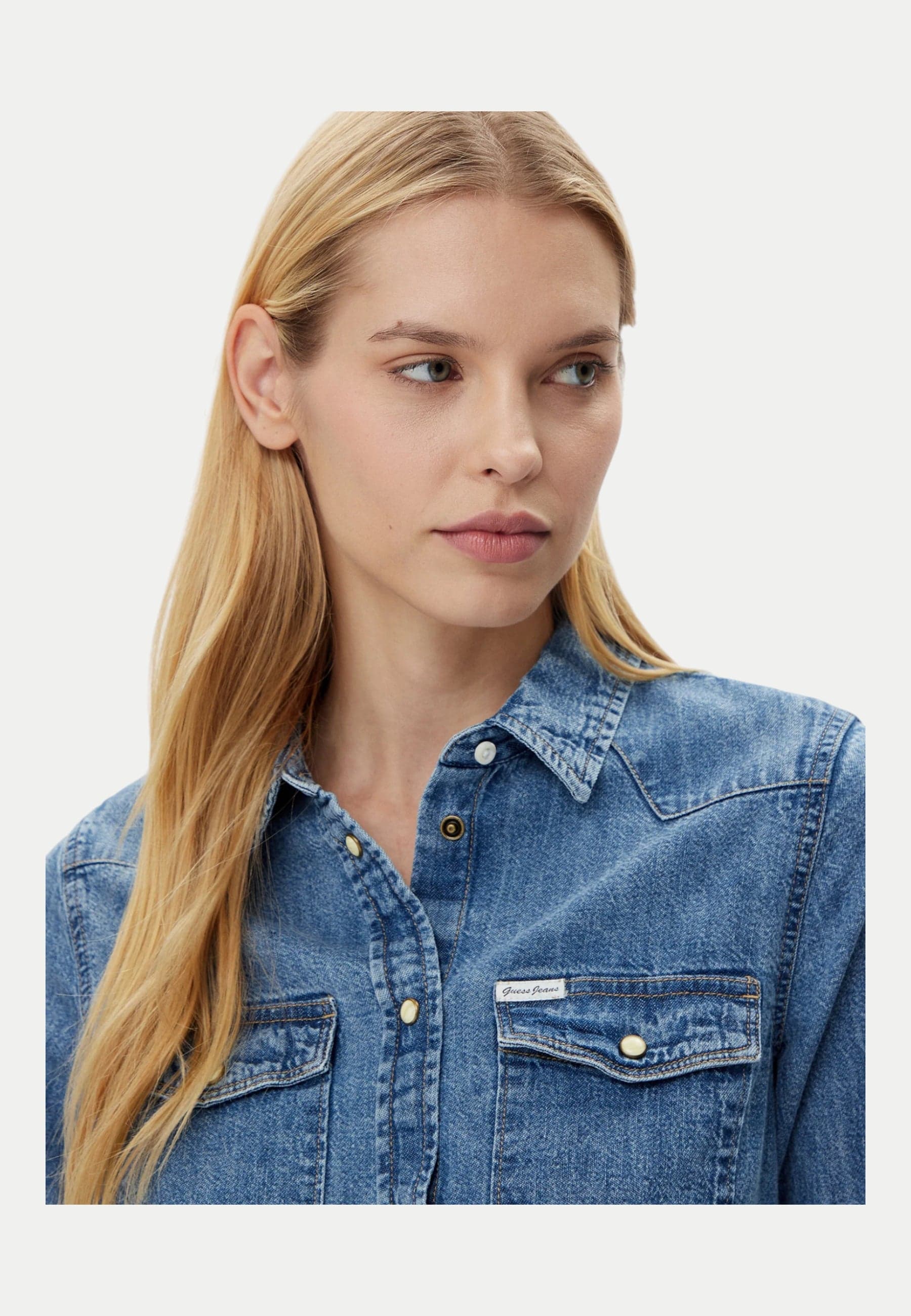 GUESS JEANS Camicia Donna Guess Jeans Jeans Regular Fit da donna in Bluse e camicie Drestige - Casamassima, commercioVirtuoso.it