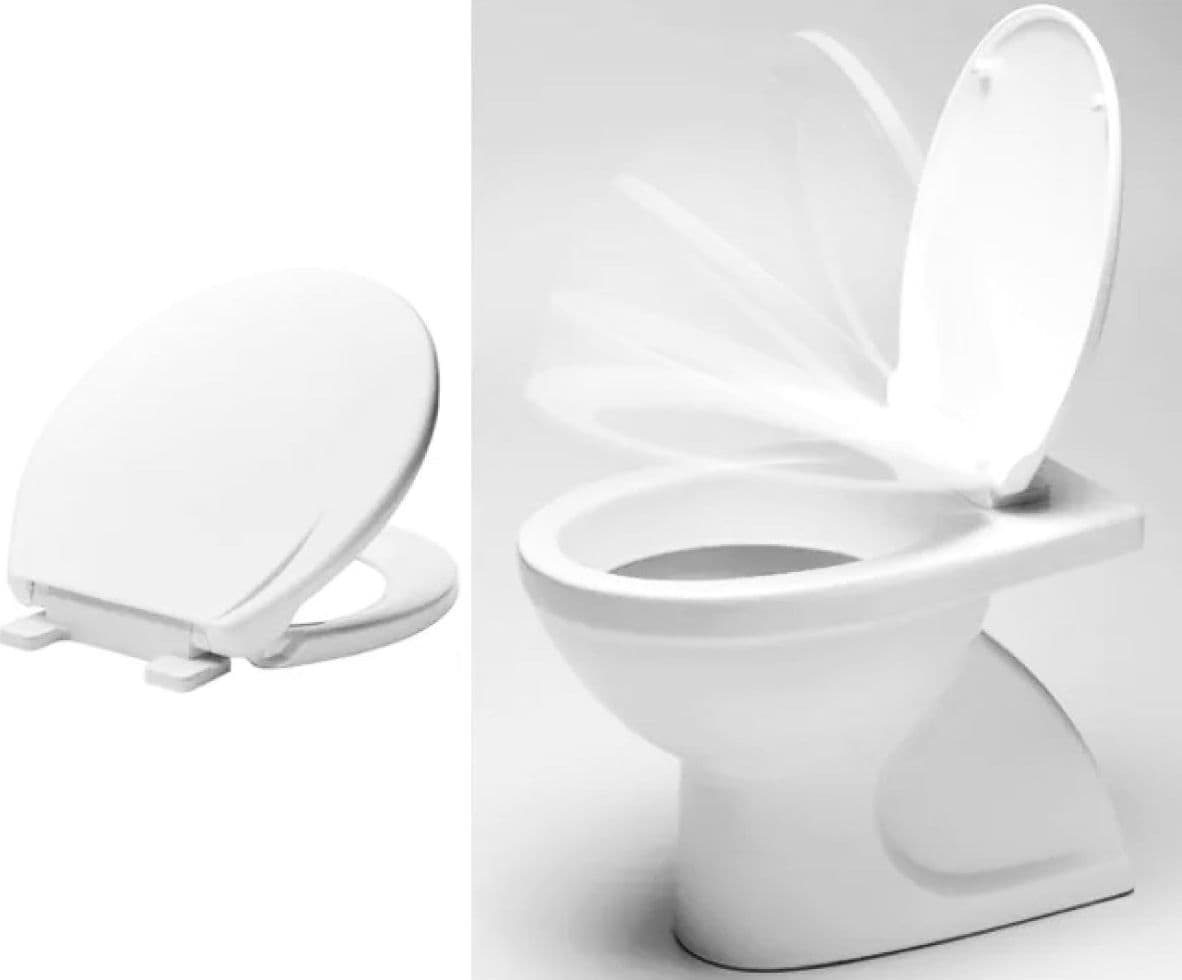 Copriwater Termoplastico Universale con Sistema Soft Close Bianco KG1,1 MFL