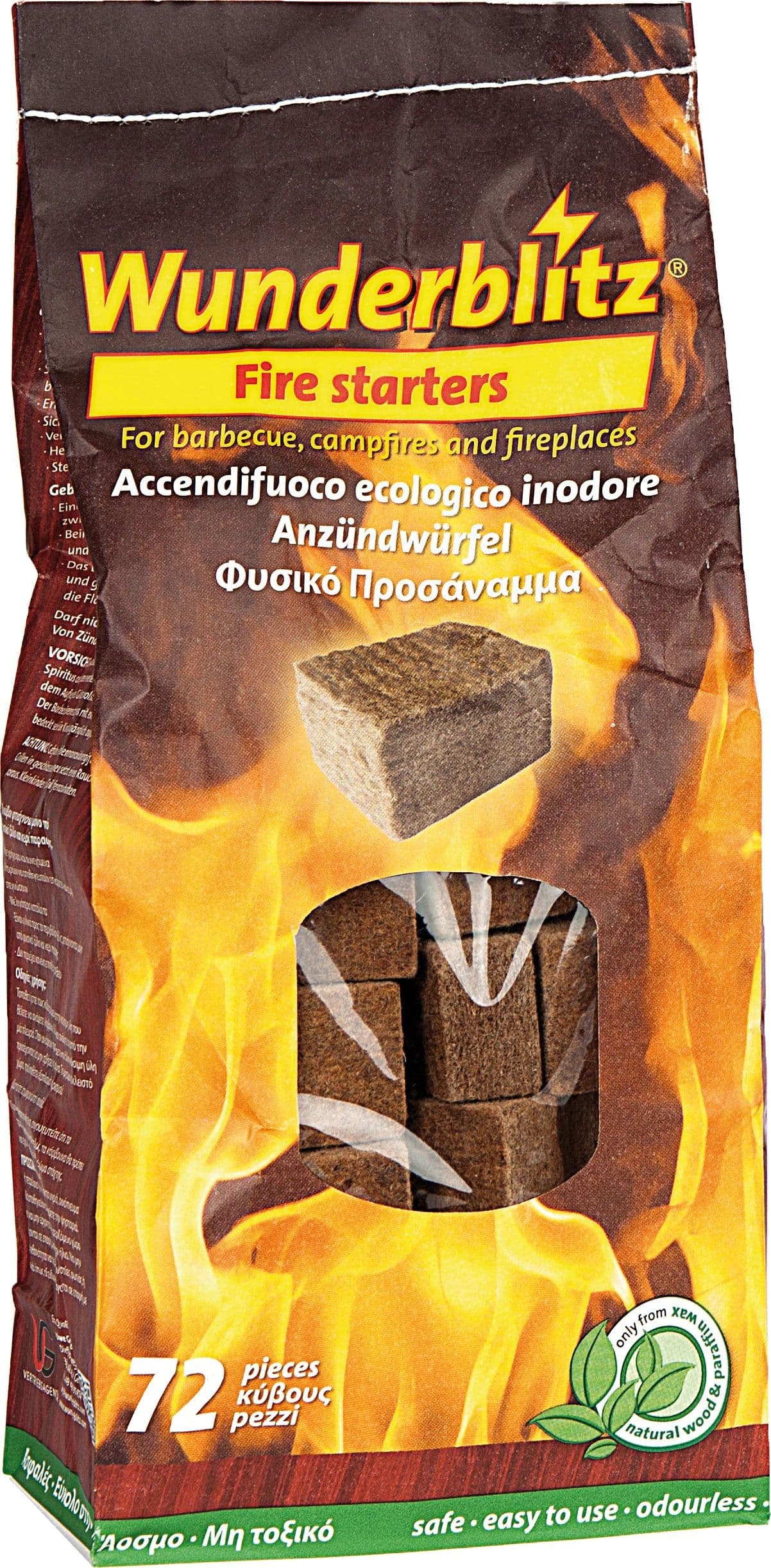 Accendifuoco Ecologico 72 Cubetti (sacchetto) 12 Pezzi