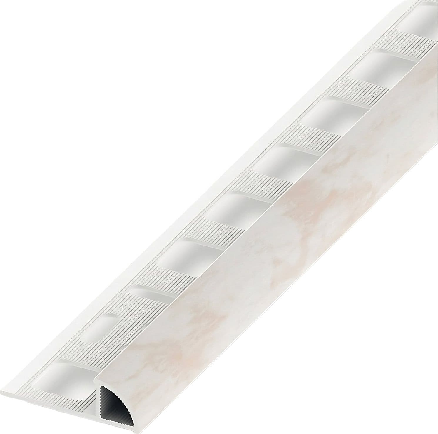 Profilo ad Angolo Jolly PVC Rosa Marmorizzato Mm 8 x 2 5 M 5 Pezzi Alfer