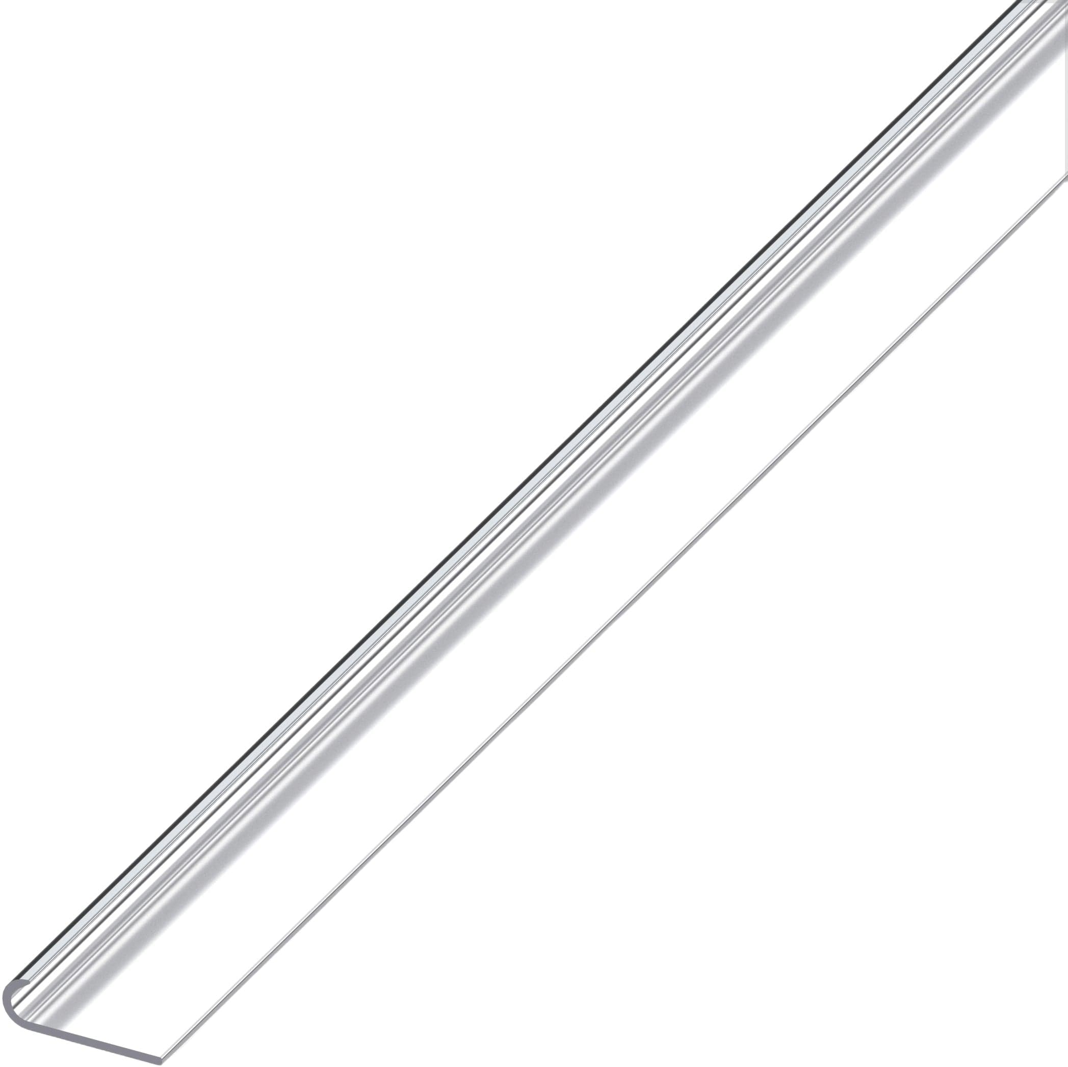 Alfer Profilo Per Bordi Unghietta Alluminio Argento Cromato Mm. 18X5,8X1 Mt. 1 5.00 Pz