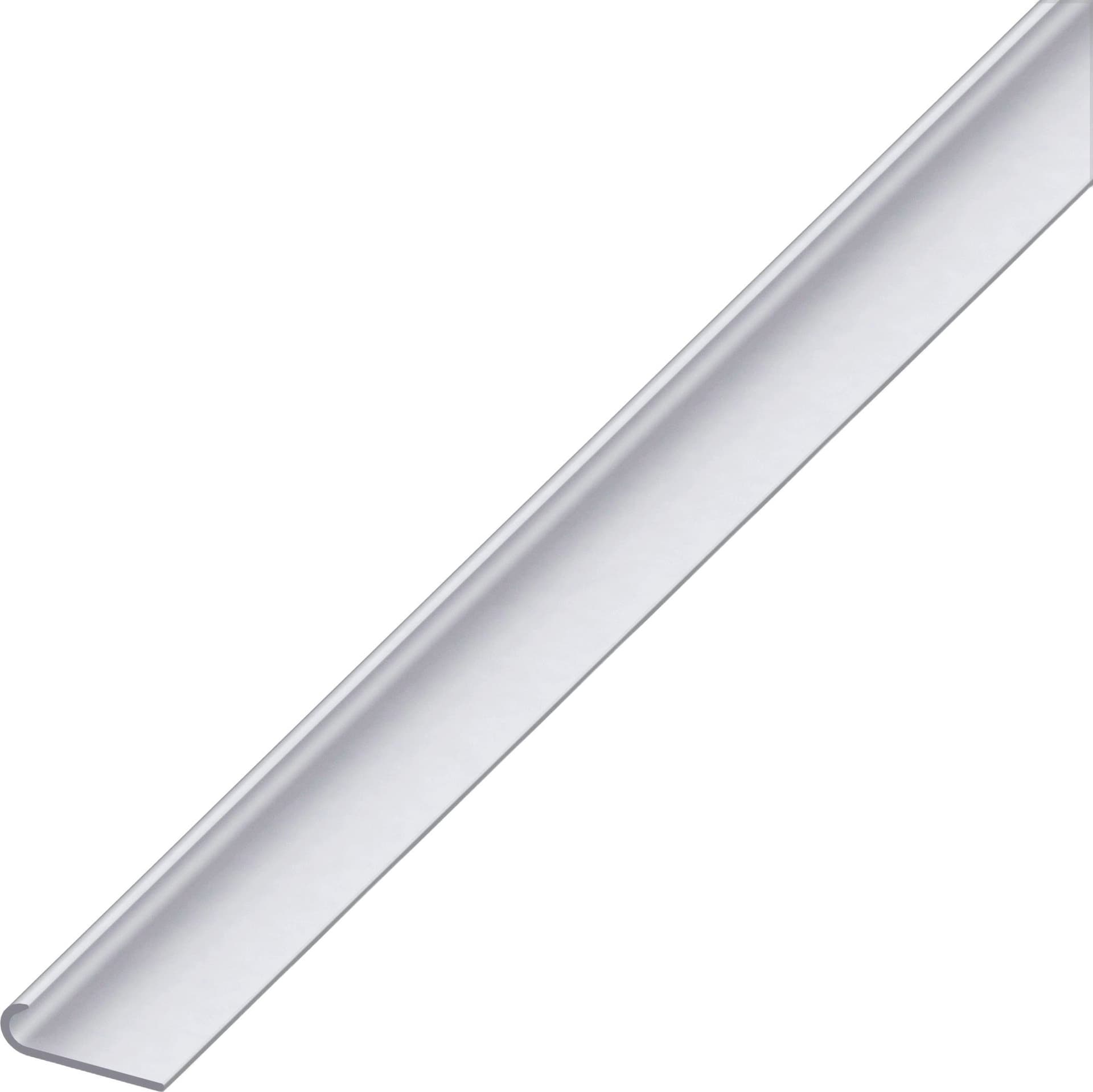 Profilo per Bordi Unghietta Alluminio Argento Satinato Mm 18 x 5 8X1 M 2 5