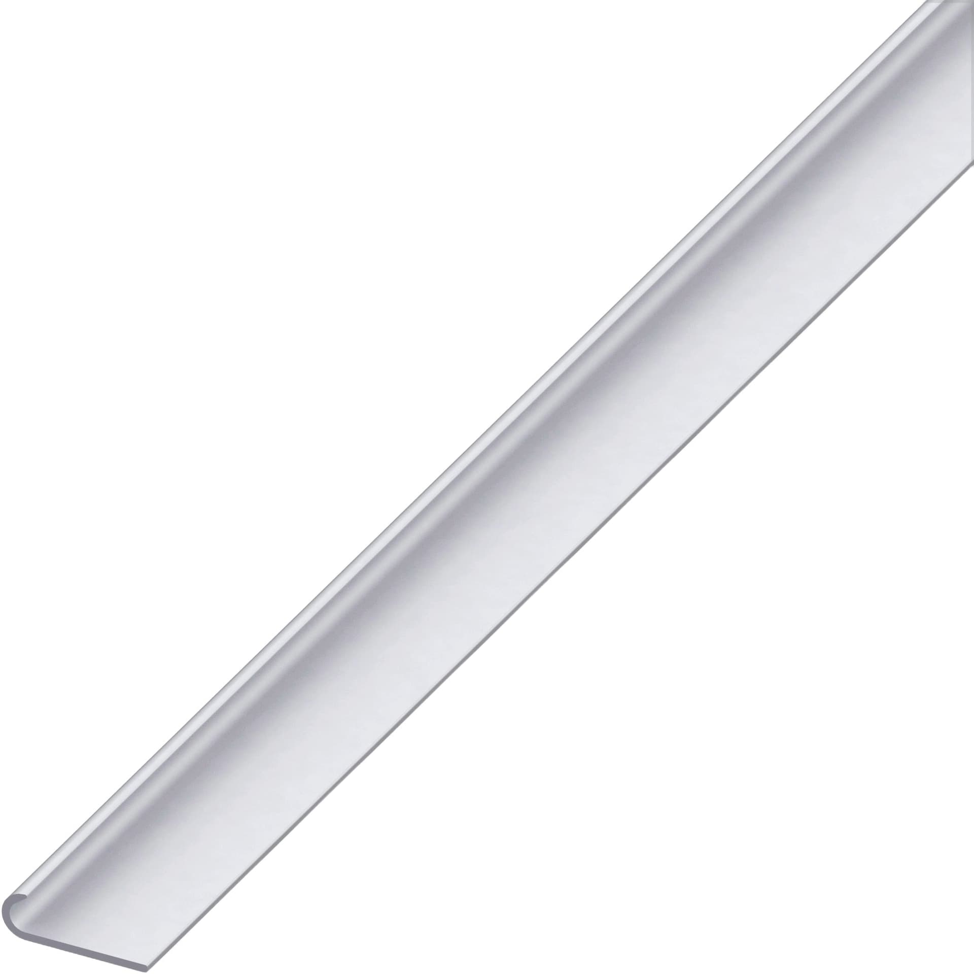 Profilo per Bordi Unghietta Alluminio Argento Satinato Mm 18 x 5 8X1 M 2 5