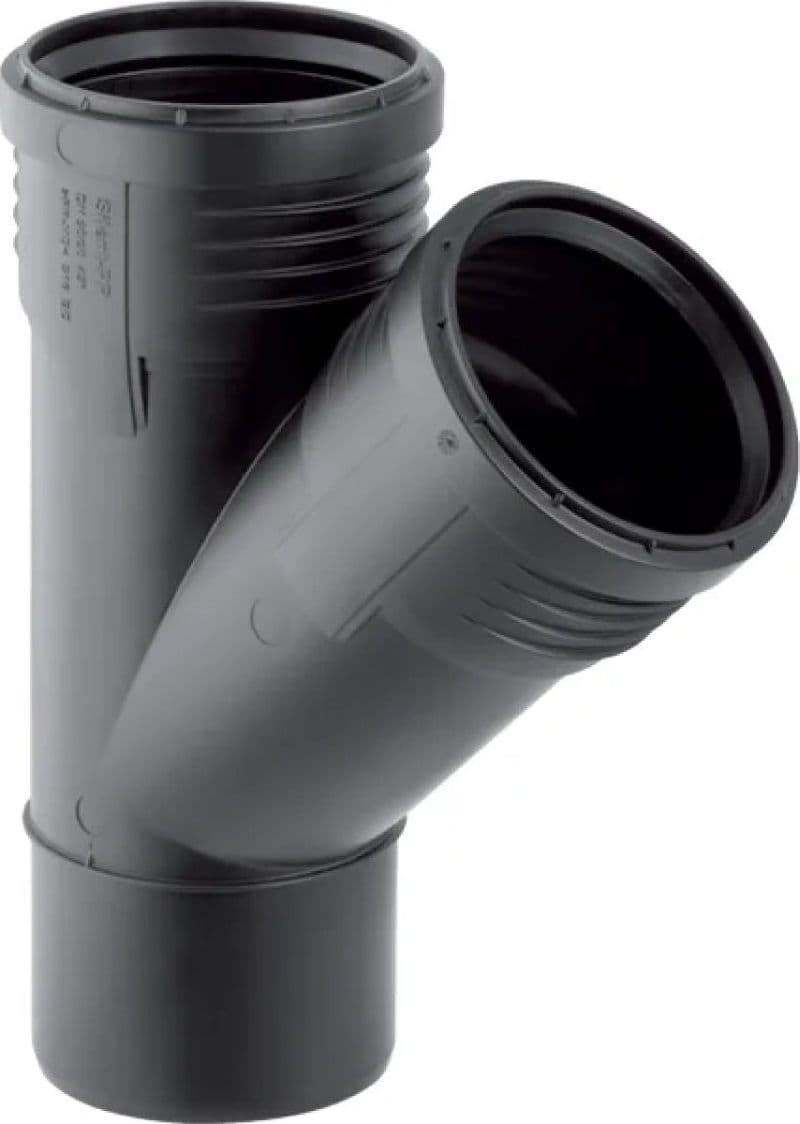 Braga Raccordo Scarico 45 ° PP Innesto Guarnizione Silent Ø 75 GBR