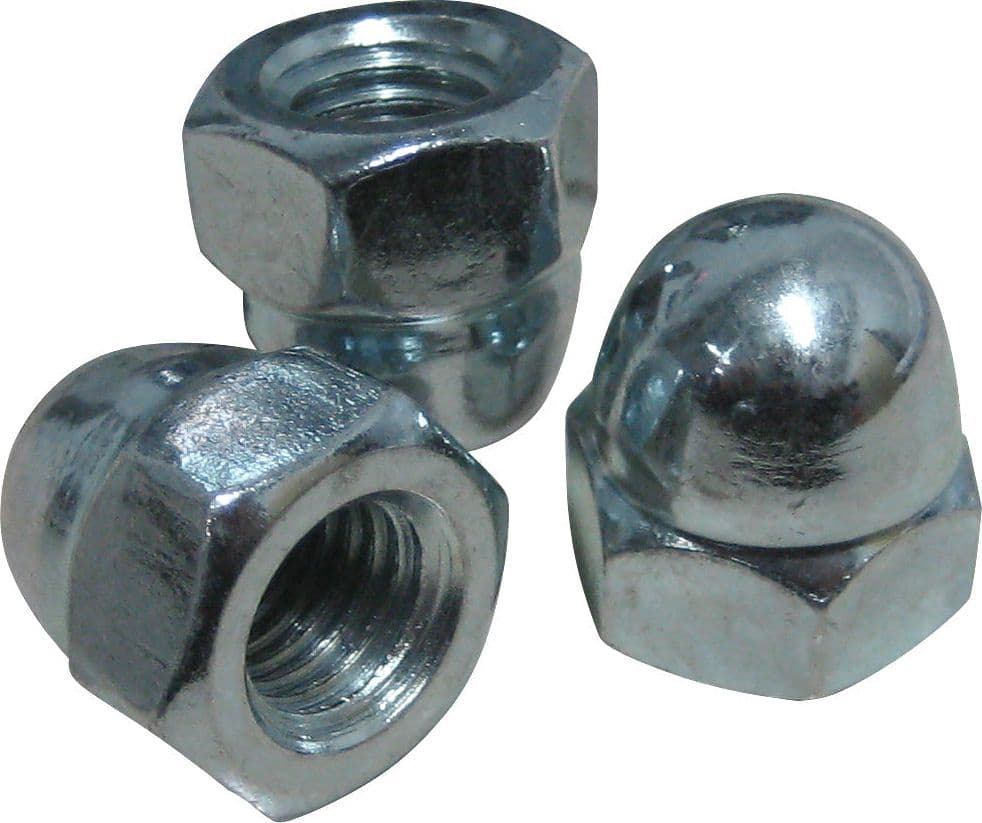 Dado Esagonale Cieco in Acciaio Zincato (UNI 5721) M 6 100 Pezzi Ambrovit