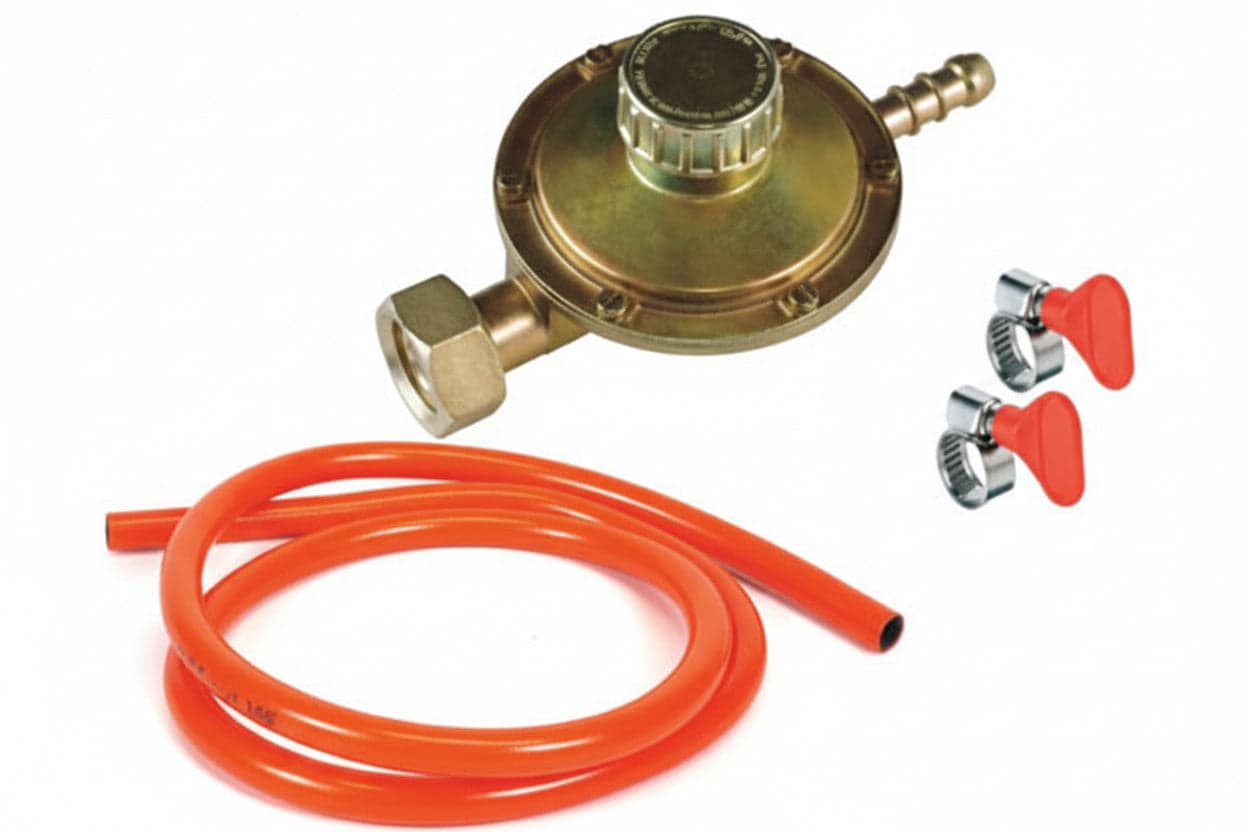 Kit Regolatore Gas Bassa Pressione 29 37 Mbar, Taratura Variabile 2 Pezzi