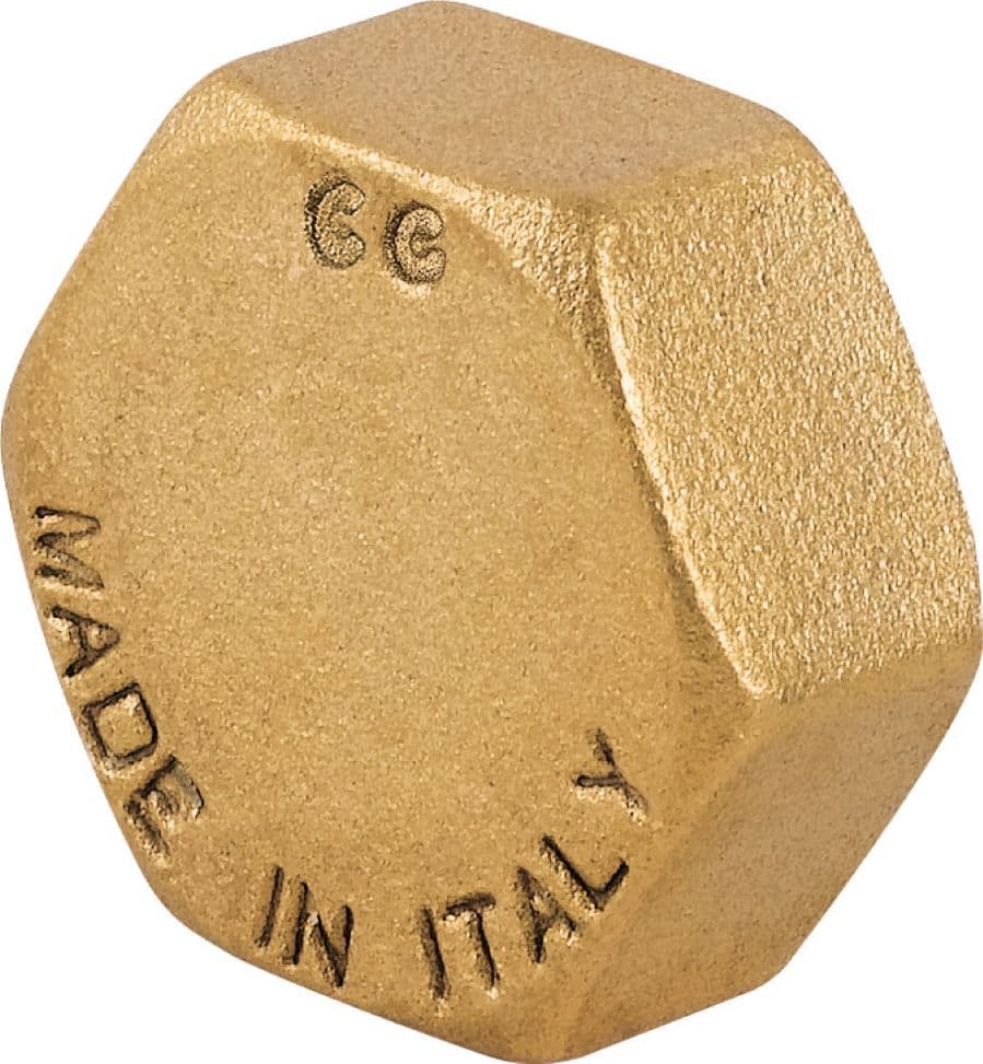 Tappo Femmina in Ottone Giallo Serie C014 11/2 CAV