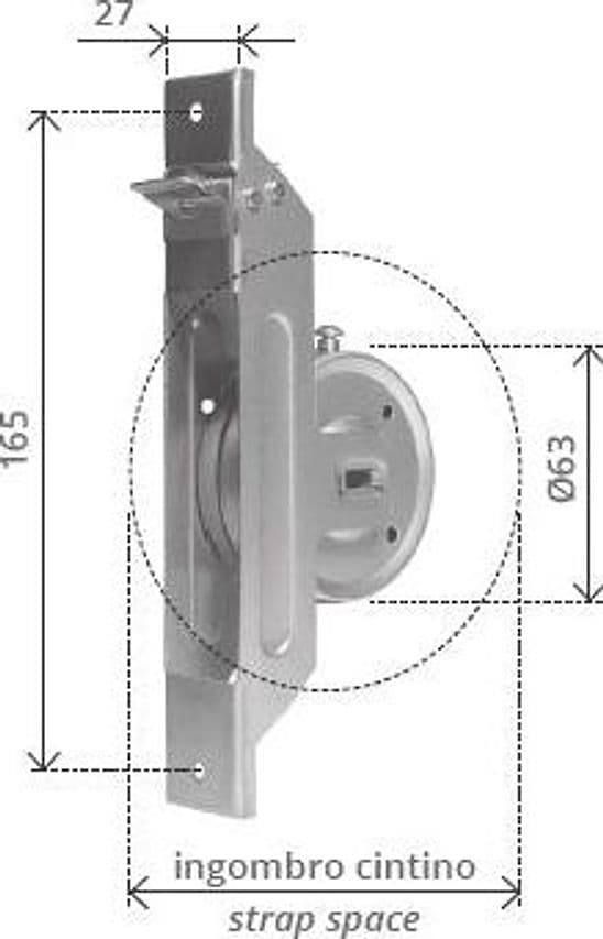 Avvolgitore Semincasso Mt. 5,5 (Interasse Mm. 165) in Accessori per finestre BricoGo - Marano di Napoli, commercioVirtuoso.it