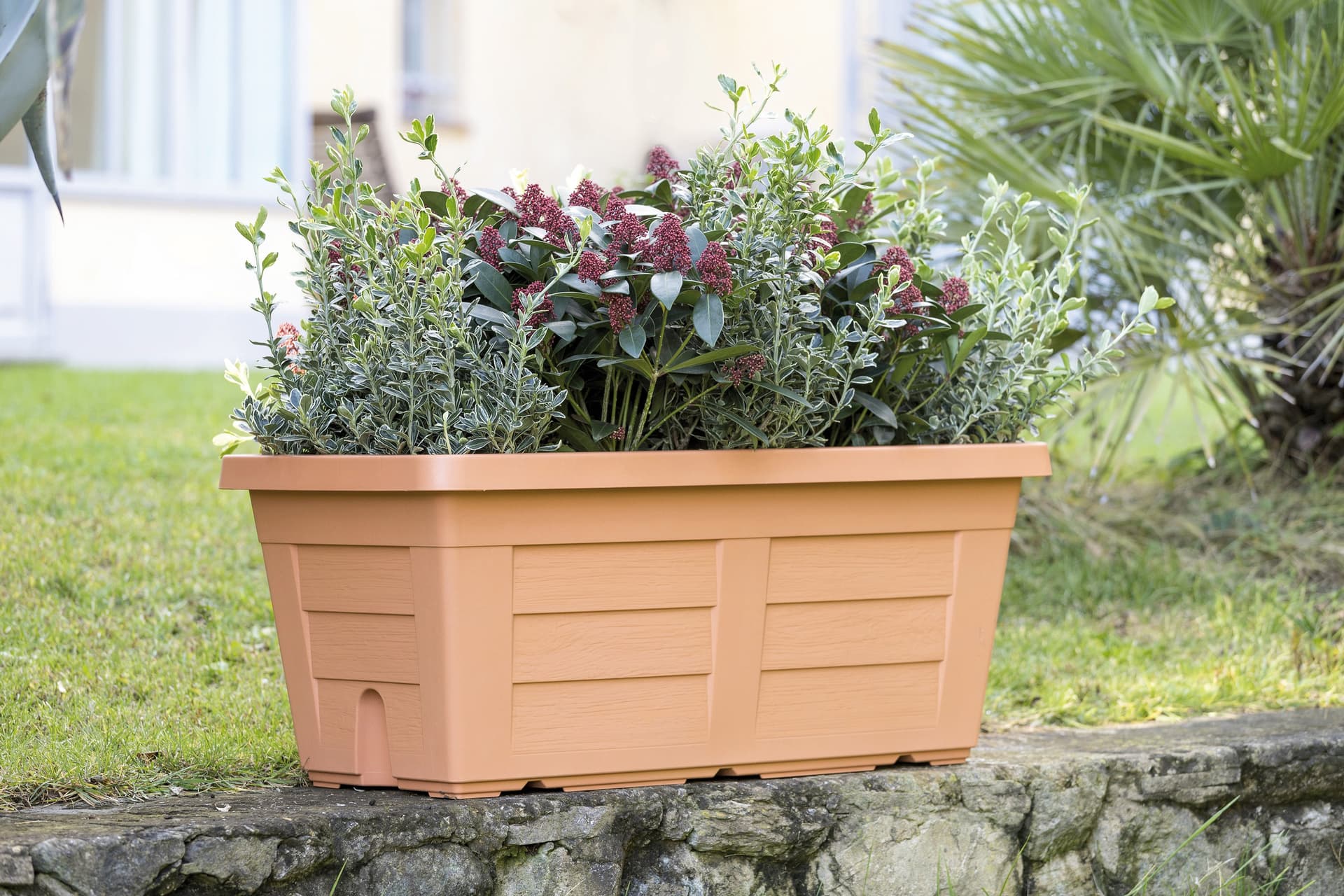Bama Fioriera Rettangolare Legno Col. Cotto Chiaro Cm.100X44X40 H in Fioriere BricoGo - Marano di Napoli, commercioVirtuoso.it