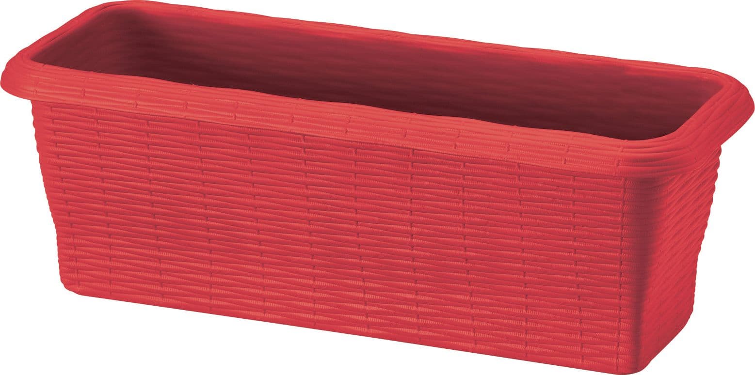 Fioriera Rettangolare Paglia Normal Colore Corallo Cm 60 x 20X17 5 H Bama