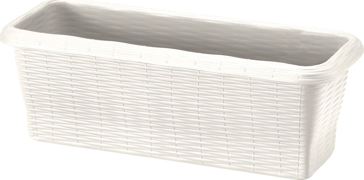 Fioriera Rettangolare Paglia Normal Colore Panna Cm 40 x 20X17 5 H Bama