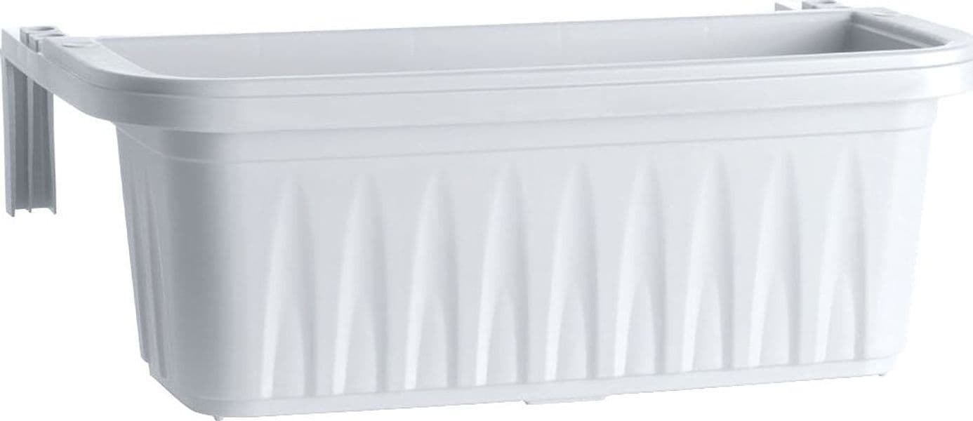 Fioriera Rettangolare Rondine Colore Bianco Cm 50 x 20X18 5 H Bama