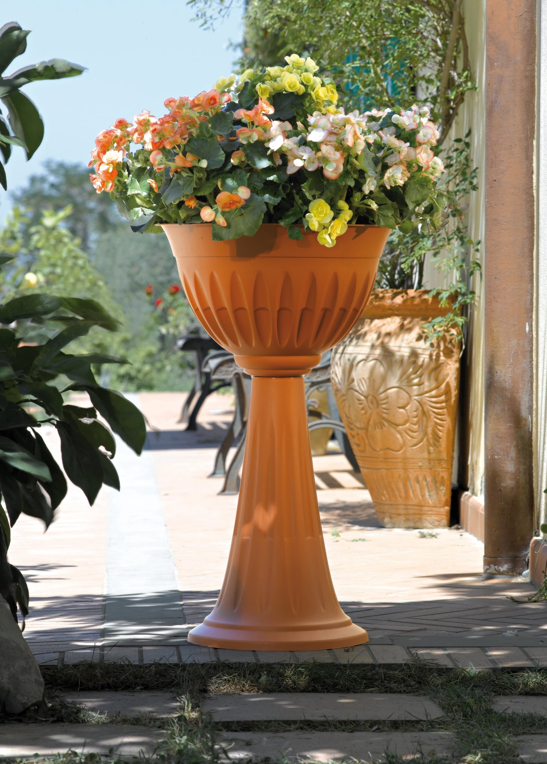Bama Vaso A Colonna Alba Col. Terracotta Ø Cm. 43X74,5 H in Vasi tradizionali BricoGo - Marano di Napoli, commercioVirtuoso.it
