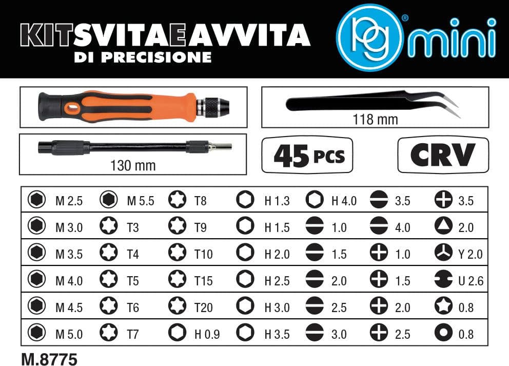Poggi Kit Svita E Avvita Di Precisione 45 Pezzi Art. M.8775 in Set cacciaviti BricoGo - Marano di Napoli, commercioVirtuoso.it