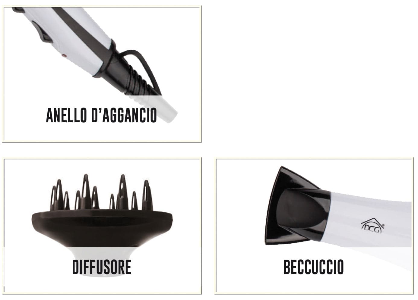 Dcg Asciugacapelli Con Diffusore 1.800/2.000 W Col. Arancione - 2 Velocitãe, 2 Temperature in Asciugacapelli BricoGo - Marano di Napoli, commercioVirtuoso.it