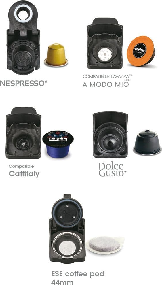 Dcg Macchina Caffè Universale (Capsule+Cialde) 1.450 W Col. Nero in Macchine da caffè tazza singola BricoGo - Marano di Napoli, commercioVirtuoso.it