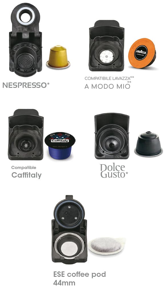 Dcg Macchina Caffè Universale (Capsule+Cialde) 1.450 W Col. Nero in Macchine da caffè tazza singola BricoGo - Marano di Napoli, commercioVirtuoso.it