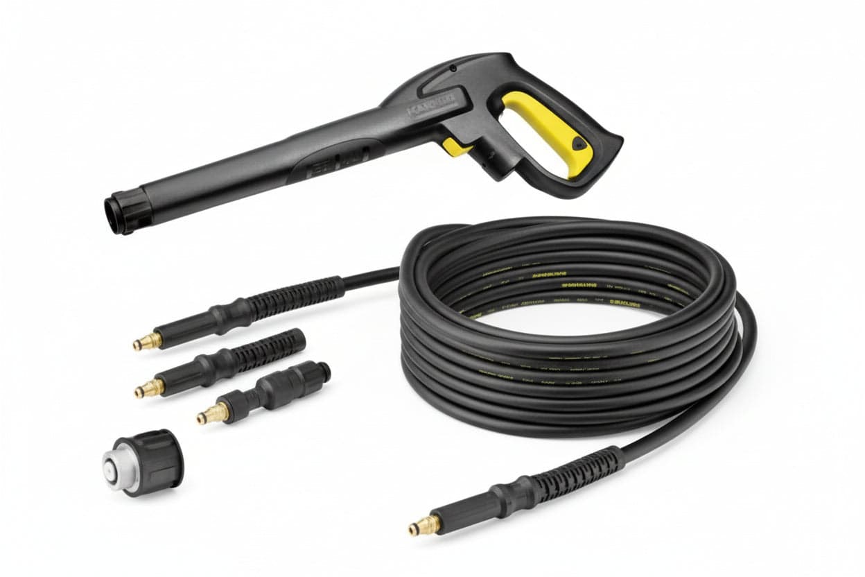 Kit Tubo + Pistola Per Idropulitrice- -Tubo 12 Mt + Pistola Quick Connect - Karcher