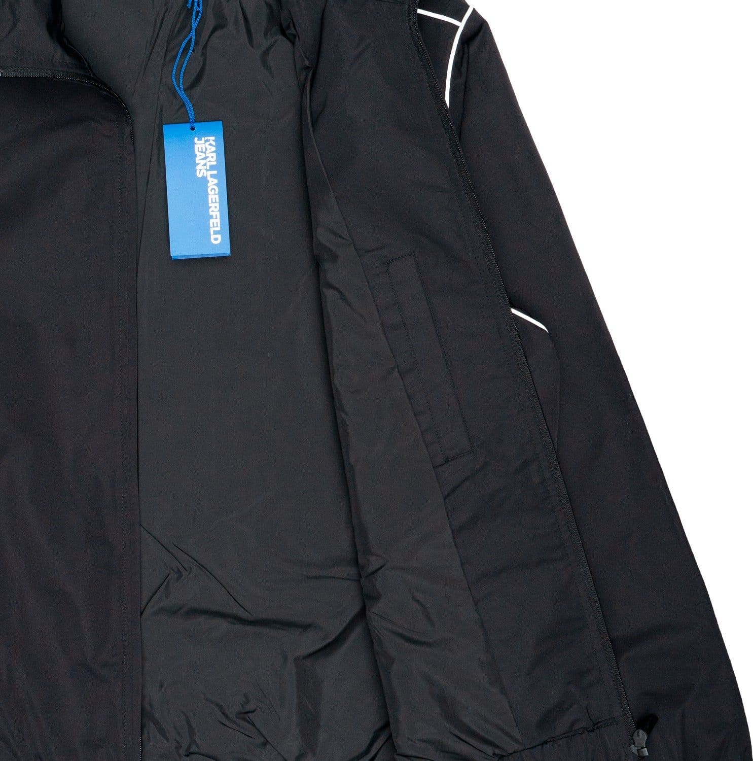 KARL LAGERFELD Jacket Uomo Karl Lagerfeld Zip Up Piping Black da uomo in Giacche sportive e tecniche Drestige - Casamassima, commercioVirtuoso.it
