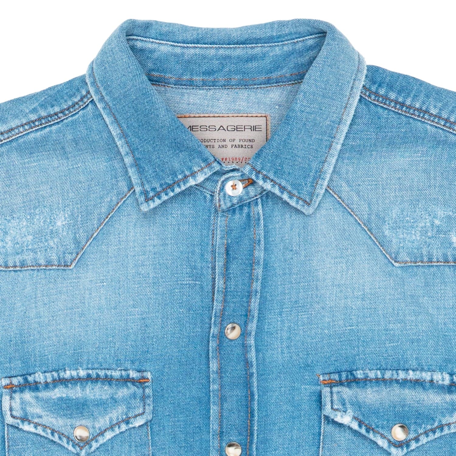 MESSAGERIE Camicia Denim Uomo Messagerie Plumber Bleach da uomo in Camicie casual Drestige - Casamassima, commercioVirtuoso.it