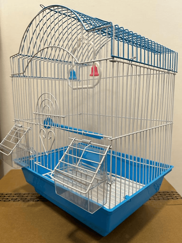 Gabbia Per Uccelli In Metallo A113 Cm 28X38X21 - Azzurro - 3