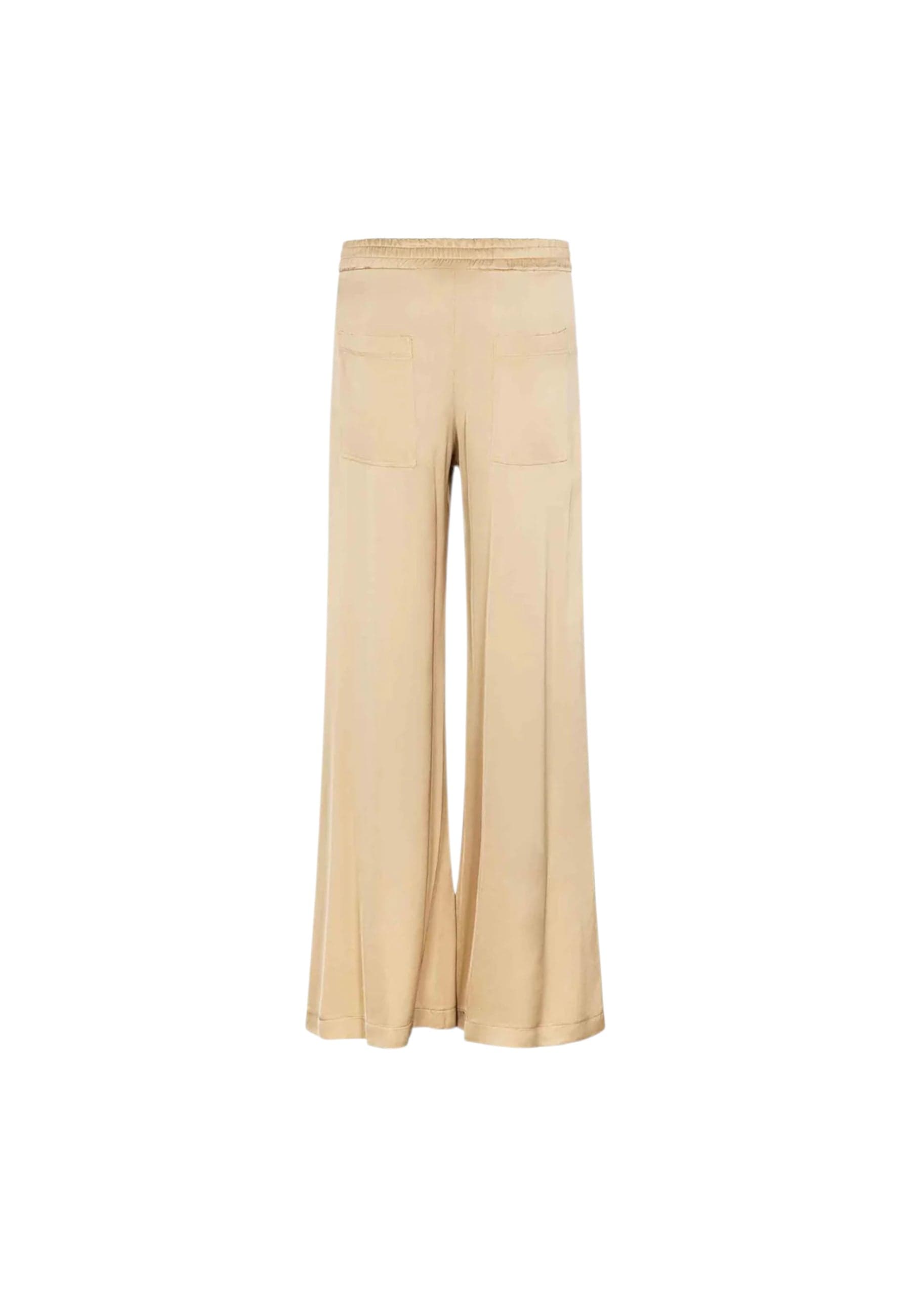 AKEP Pantalone palazzo raso Donna con tasca bordata bianco da donna in Pantaloni Drestige - Casamassima, commercioVirtuoso.it